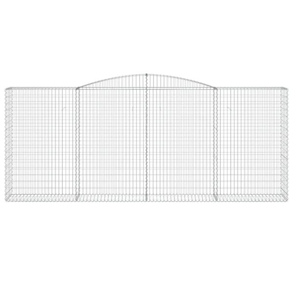 vidaXL buede gabionkurve 5 stk. 400x50x160/180 cm galvaniseret jern