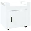 vidaXL kontorvogn 60x45x60 cm konstrueret tr&aelig; hvid h&oslash;jglans
