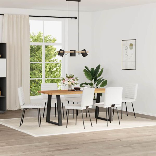 vidaXL spisebordsstole 6 stk. kunstlæder hvid