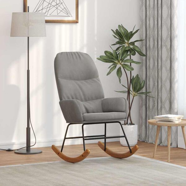 vidaXL gyngestol fl&oslash;jl lysegr&aring;