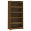 vidaXL bogreol 80x35x154 cm massivt fyrretr&aelig; gyldenbrun