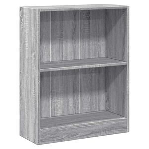 vidaXL bogreol 60x24x76 cm konstrueret tr&aelig; gr&aring; sonoma-eg