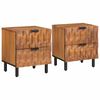 vidaXL Natskab 2 stk. Brun 40 x 33 x 46 cm Massivt mangotr&aelig;