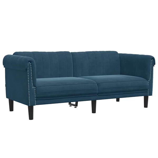 vidaXL 2-personers sofa velour bl&aring;