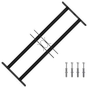 vidaXL Vinduesgitter 76 x 30 cm Pulverlakeret st&aring;l Sort