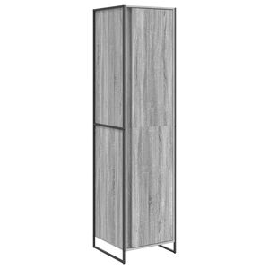 vidaXL Warderobe Gr&aring; Sonoma 50 x 50 x 200 cm Konstrueret tr&aelig;