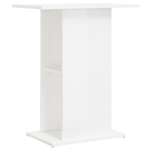vidaXL akvariebord 60,5x36x72,5 cm konstrueret tr&aelig; hvid h&oslash;jglans