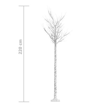 vidaXL lystræ 200 LED'er 2,2 m indendørs/udendørs pil varmt hvidt lys
