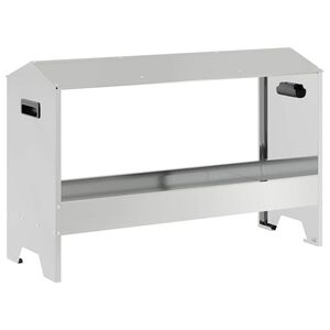 vidaXL Kyllingefodertrug S&oslash;lv 81 x 32 x 53,5 cm Galvaniseret st&aring;l