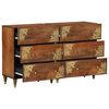 vidaXL Sideboard 2 pcs honningfarvet 60 x 33 x 75 cm Massivt mangotræ