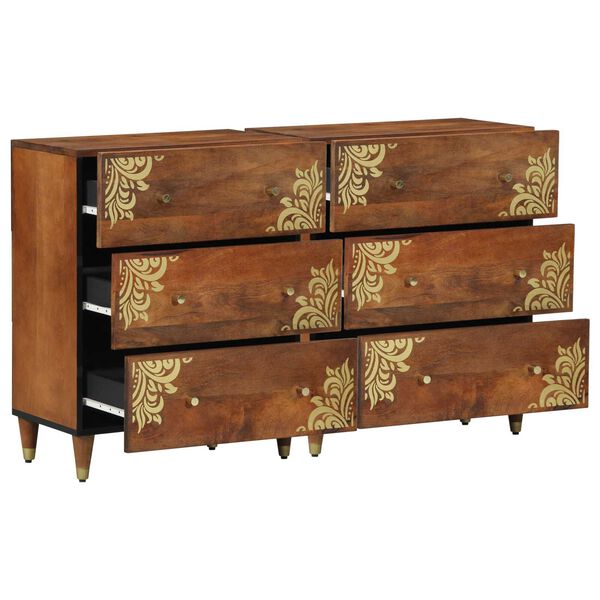 vidaXL Sideboard 2 pcs honningfarvet 60 x 33 x 75 cm Massivt mangotræ