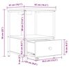 vidaXL Natskab med skuffe R&oslash;get eg 42 x 41 x 56 cm Konstrueret tr&aelig;