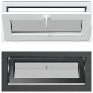 vidaXL K&aelig;ldervindue RISOR 90 x 40 cm PVC og glas Antracit