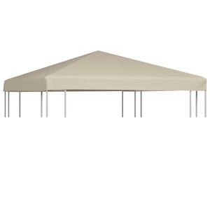 vidaXL pavillontopd&aelig;kke 310 g/m&sup2; 3x3 m beige