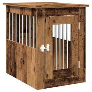 vidaXL hundebur 45x62x59 cm konstrueret tr&aelig; antikt tr&aelig;