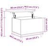 vidaXL sofabord 60x44,5x45 cm konstrueret træ brun egetræsfarve