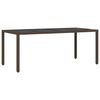vidaXL Have Spisebordss&aelig;t 9 pcs Brun polyrattan