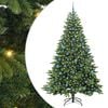 vidaXL Kunstigt juletr&aelig; med 300 LED'er Gr&oslash;n 210 cm PE og PVC