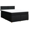 vidaXL kontinentalseng med madras 140x190 cm stof sort