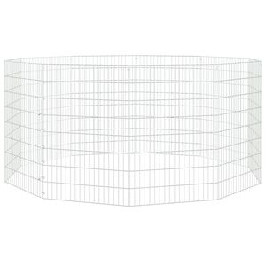 vidaXL k&aelig;ledyrsindhegning 54x80 cm 10 paneler galvaniseret jern