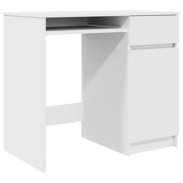 vidaXL skrivebord 86x49x76 cm konstrueret tr&aelig; hvid