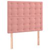 vidaXL kontinentalseng med LED-lys 80x200 cm velour pink