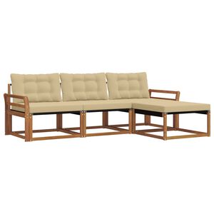 vidaXL Udend&oslash;rs sofagruppe 4 stk. Naturlig og Beige