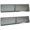 vidaXL St&oslash;ttemur 4 stk. 100 x 12 x 40 cm Galvaniseret st&aring;l S&oslash;lv