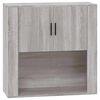 vidaXL v&aelig;gskab 80x33x80 cm konstrueret tr&aelig; gr&aring; sonoma-eg