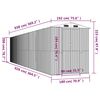 vidaXL haveskur 192x938x223 cm galvaniseret st&aring;l gr&oslash;n