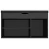 vidaXL skobænk med hynde 80x30x47 cm konstrueret træ sort højglans