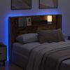 vidaXL Hovedg&aelig;rde kabinet med LED Gammelt tr&aelig; 140 x 16,5 x 103,5 cm