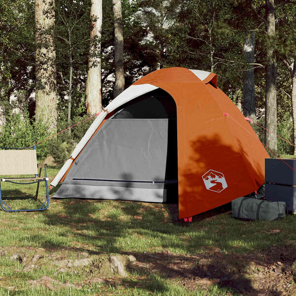 vidaXL 3-personers campingtelt vandtæt kuppel orange