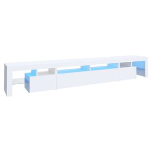 vidaXL tv-skab med LED-lys 260x36,5x40 cm hvid