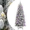 vidaXL Kunstigt juletr&aelig; Hvid 210 cm PVC og plastik og st&aring;l og PE