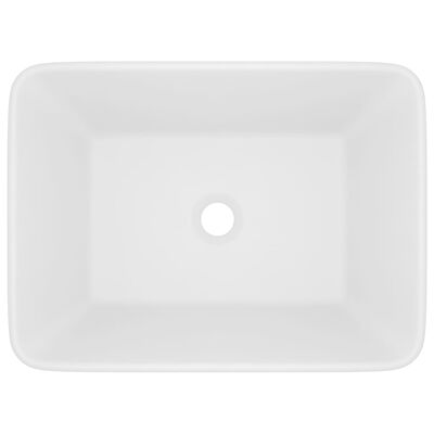 vidaXL luksushåndvask 41x30x12 cm keramik mat hvid
