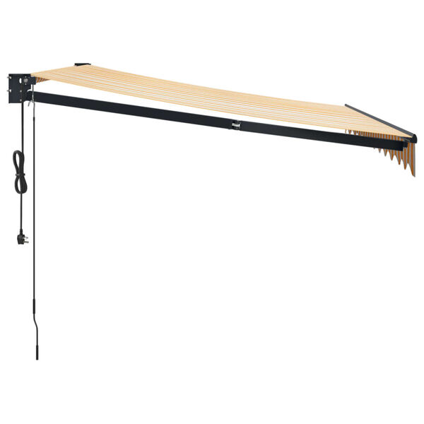 vidaXL foldemarkise 3x2,5 m automatisk betjening gul og hvid