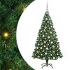 vidaXL Kunstigt juletr&aelig; med stativ Gr&oslash;n 180 cm PVC og St&aring;l og Plastik