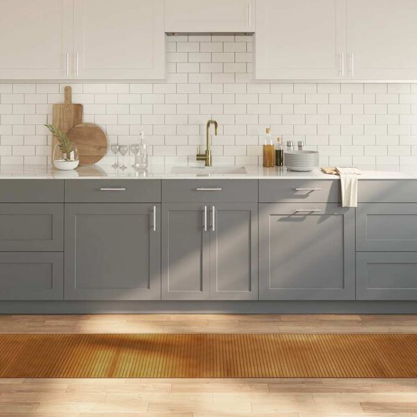 vidaXL gulvt&aelig;ppe 60x1000 cm rektangul&aelig;r bambus brun