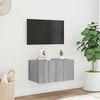 vidaXL v&aelig;gh&aelig;ngt tv-bord med LED-lys 60x35x31 cm gr&aring; sonoma-eg