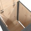 vidaXL vasketøjskurv 44x44x76 cm massivt fyrretræ grå