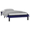 vidaXL sengeramme med LED-lys 90x190 cm Single massivt træ sort