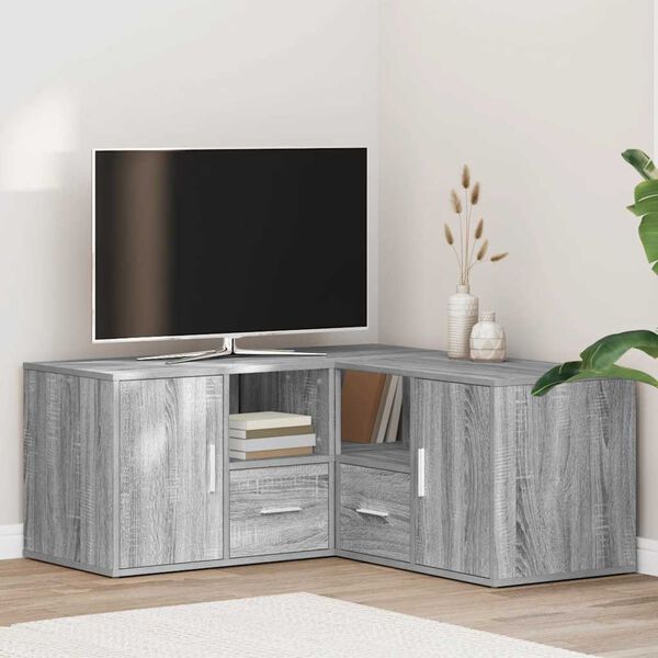 vidaXL hj&oslash;rneskab 160x40x45 konstrueret tr&aelig; gr&aring; sonoma-eg