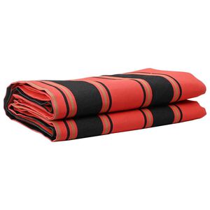 vidaXL Markiseerstatning Orange og Sort 1000 x 160 cm Polyester l&aelig;rred