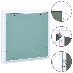 vidaXL adgangspanel med aluminiumsramme og gipsplade 400x400 mm