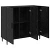 vidaXL Sideboard Sort eg 90 x 34 x 80 cm Konstrueret tr&aelig;