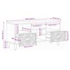 vidaXL TV-skab med skuffe Hvid 100 x 33,5 x 46 cm Massivt mangotr&aelig;