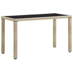 vidaXL havebord 123x60x74 cm polyrattan beige