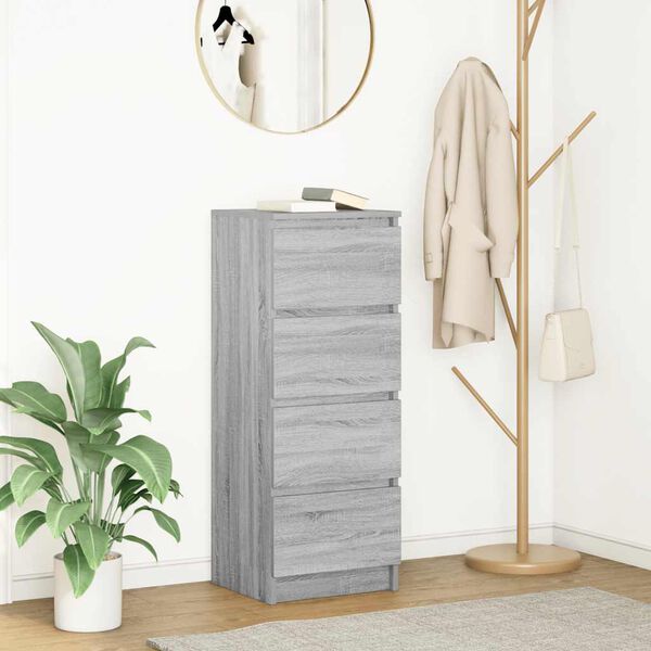 vidaXL sk&aelig;nk 37,5x35x99 cm konstrueret tr&aelig; gr&aring; sonoma-eg