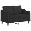 vidaXL 2-personers sofa 120 cm stof sort